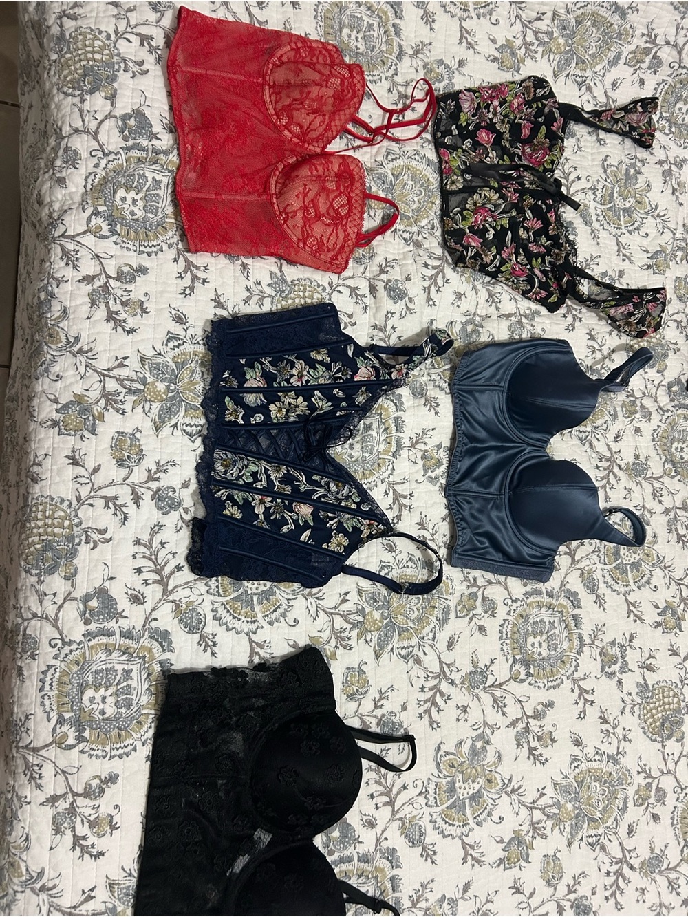 Victoria's Secret Red Lace Bralette & Mixed Styles Set